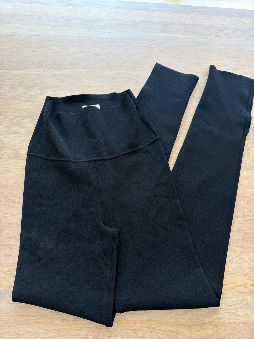 Khaite Ronnie Leggings High-Waist Black Split-Hem Women's Pants L - Picture 2 of 4